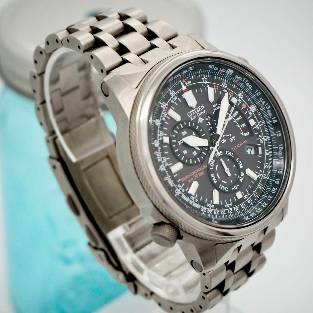 CITIZEN(シチズン)の607【美品】シチズン時計　メンズ腕時計　プロマスター　電波ソーラー　スカイ メンズの時計(腕時計(アナログ))の商品写真