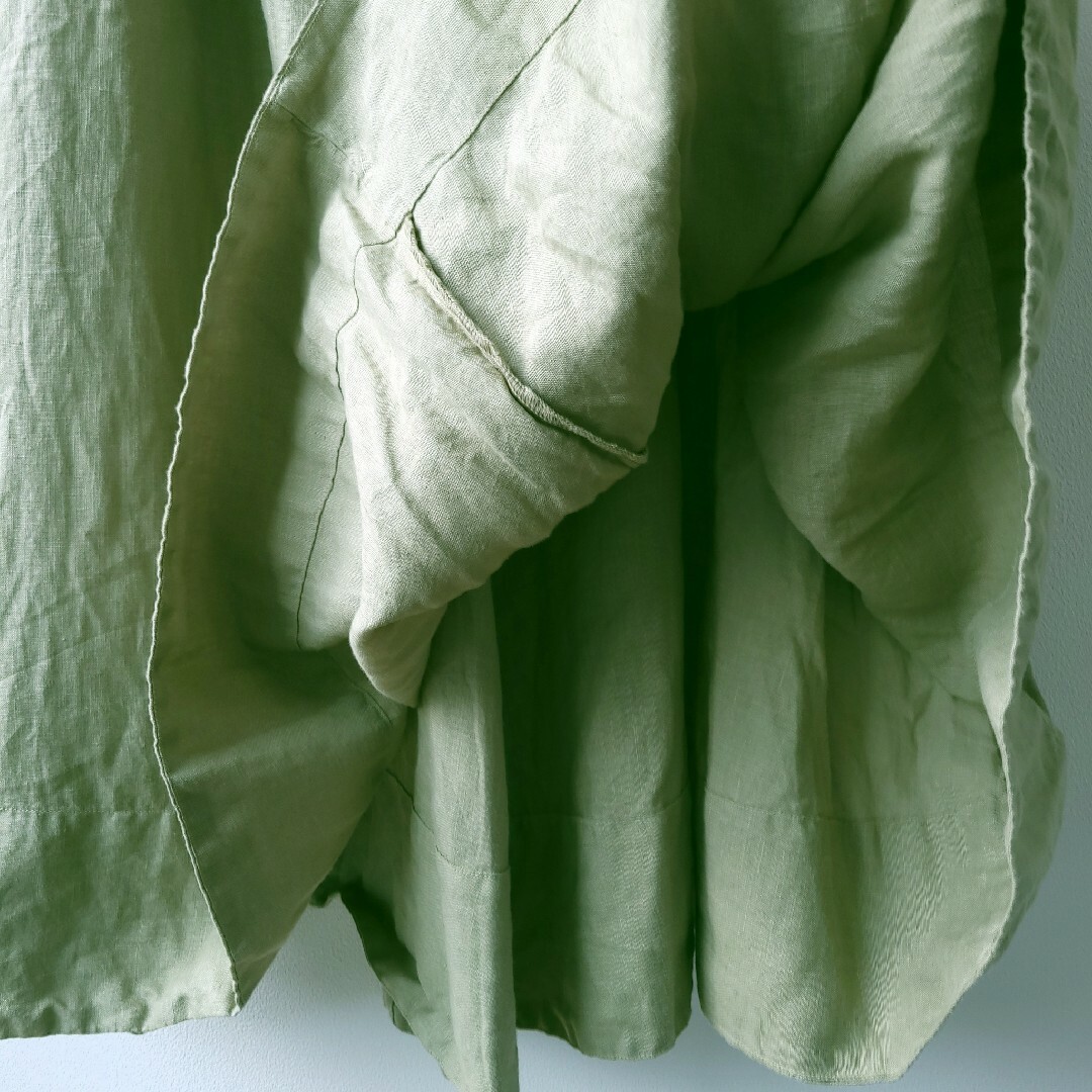 nest Robe(ネストローブ)のネストローブ　2wayギャザーフレアスカート　リネン100%　サイズフリー レディースのスカート(ロングスカート)の商品写真