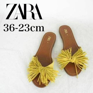 ザラ(ZARA)のZARA*ザラ*サンダル*36-23cm*黄色*M2350(サンダル)