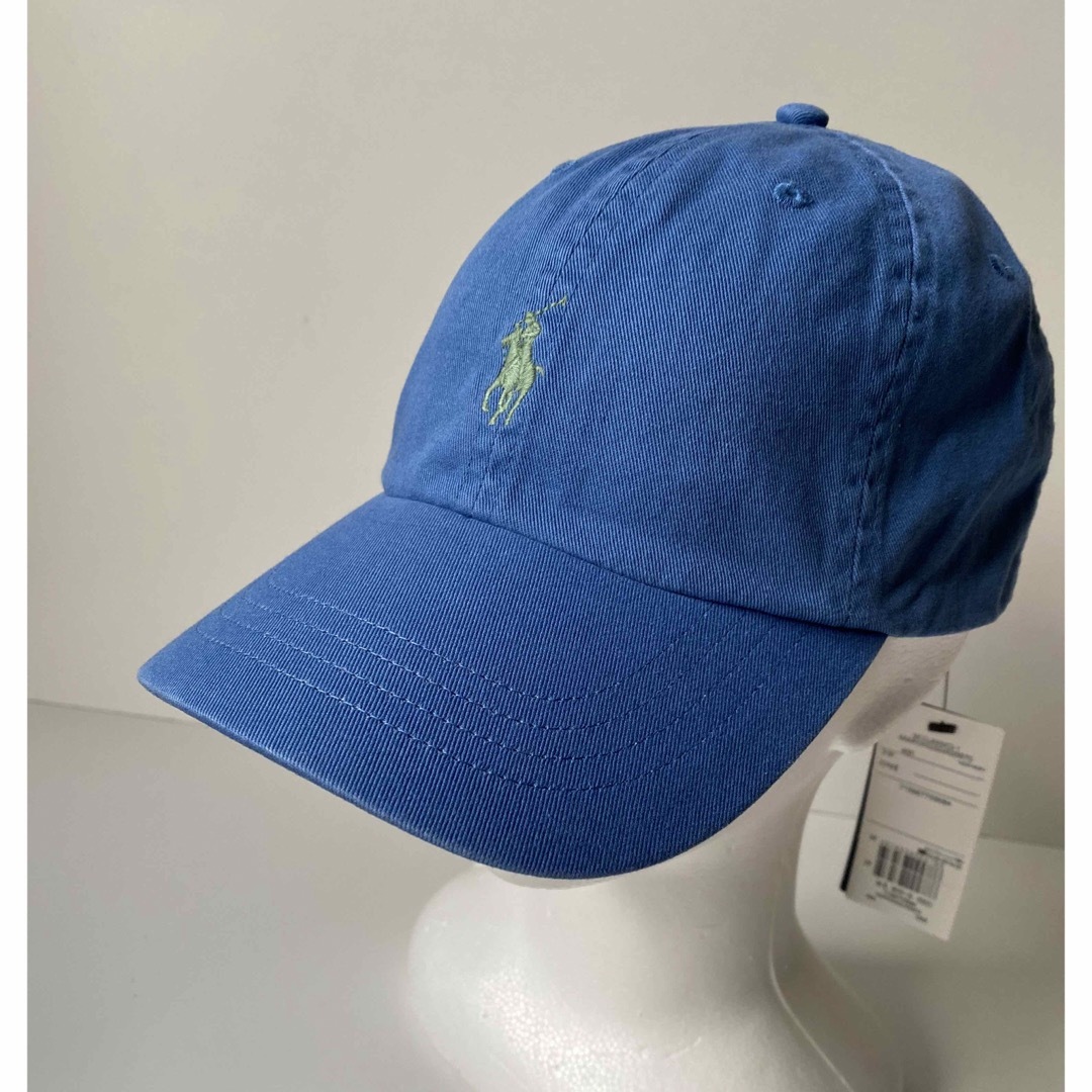POLO RALPH LAUREN(ポロラルフローレン)のラルフローレン キャップ くすみブルー コットン 帽子 フリーサイズ レディースの帽子(キャップ)の商品写真