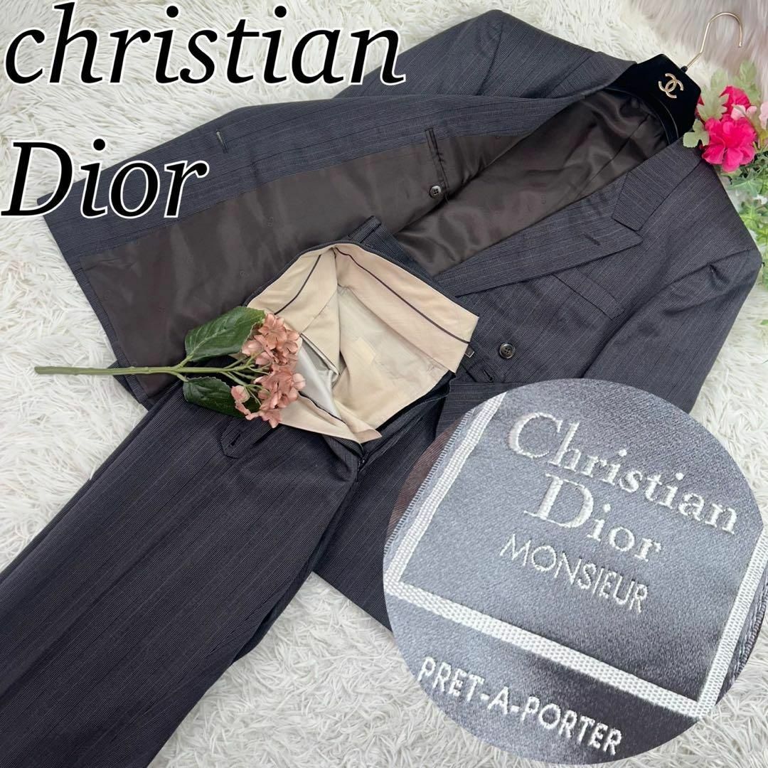 Christian Dior(クリスチャンディオール)のクリスチャンディオール メンズ Mサイズ スーツ セットアップ ストライプ メンズのスーツ(スーツジャケット)の商品写真