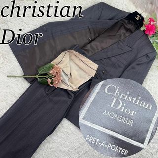 クリスチャンディオール(Christian Dior)のクリスチャンディオール メンズ Mサイズ スーツ セットアップ ストライプ(スーツジャケット)