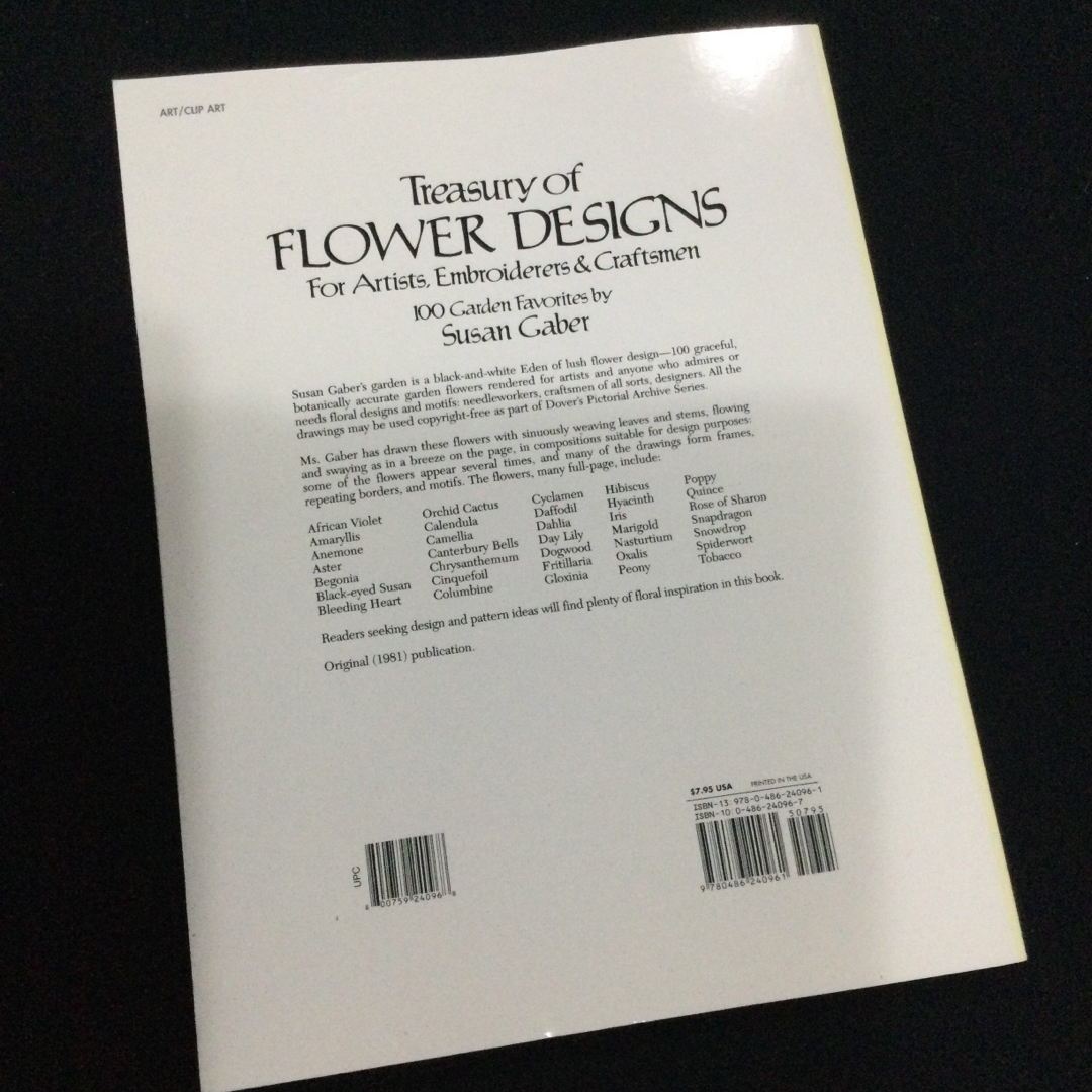 Flower designs フラワー　デザイン　洋書　花　植物　イラスト　英語 エンタメ/ホビーの本(洋書)の商品写真