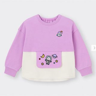 ジーユー(GU)の【新品】GU BABY TODDLER カンタンT 長袖 シナぷしゅ 90cm(Tシャツ/カットソー)