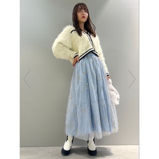 ファーファー(fur fur)の新品未使用 FURFUR 【限定サイズ】【WEB限定】星座刺繍チュールスカート(ロングスカート)