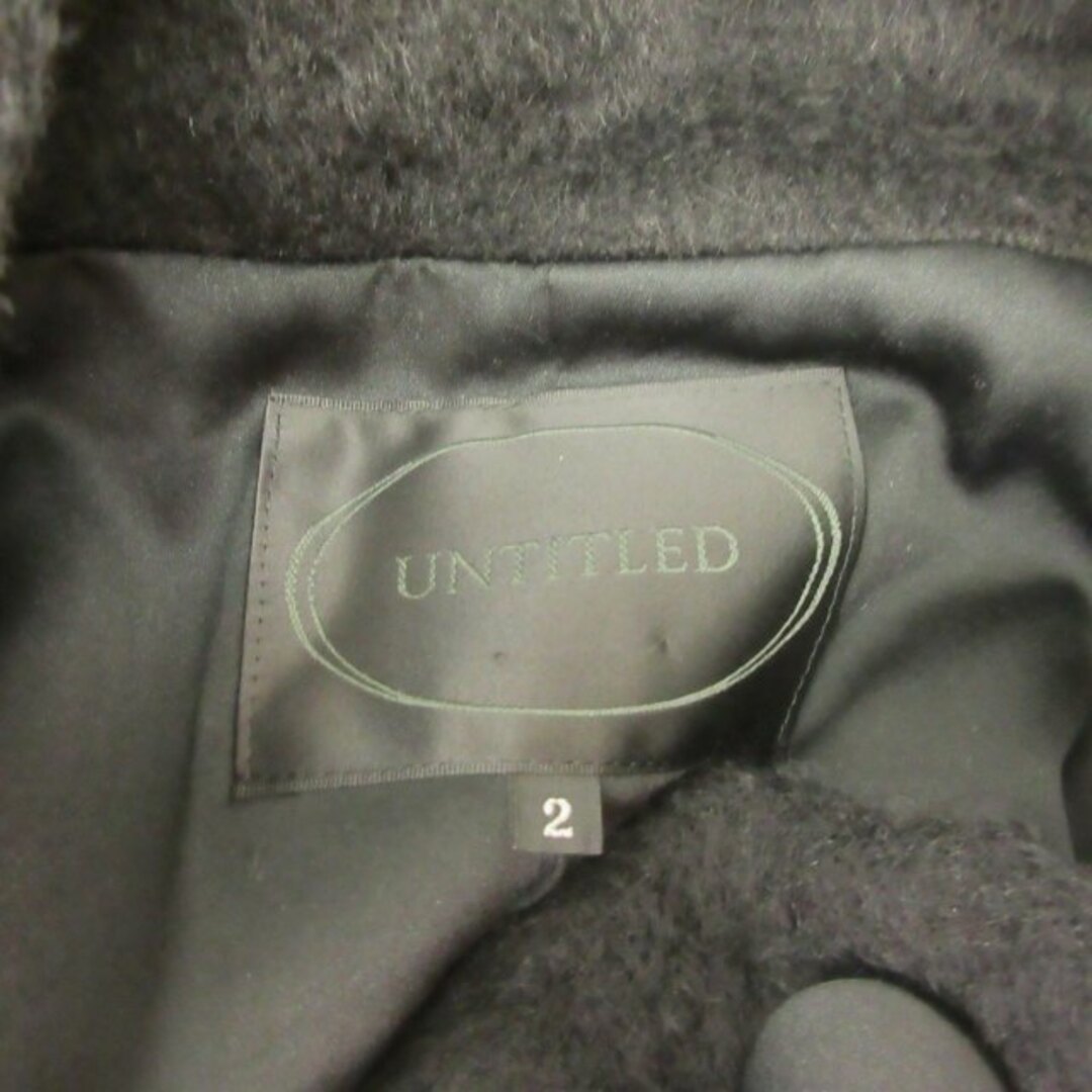 UNTITLED(アンタイトル)のアンタイトル ショートコート ジャケット アルパカ ウール混 黒 M ■122 レディースのジャケット/アウター(その他)の商品写真