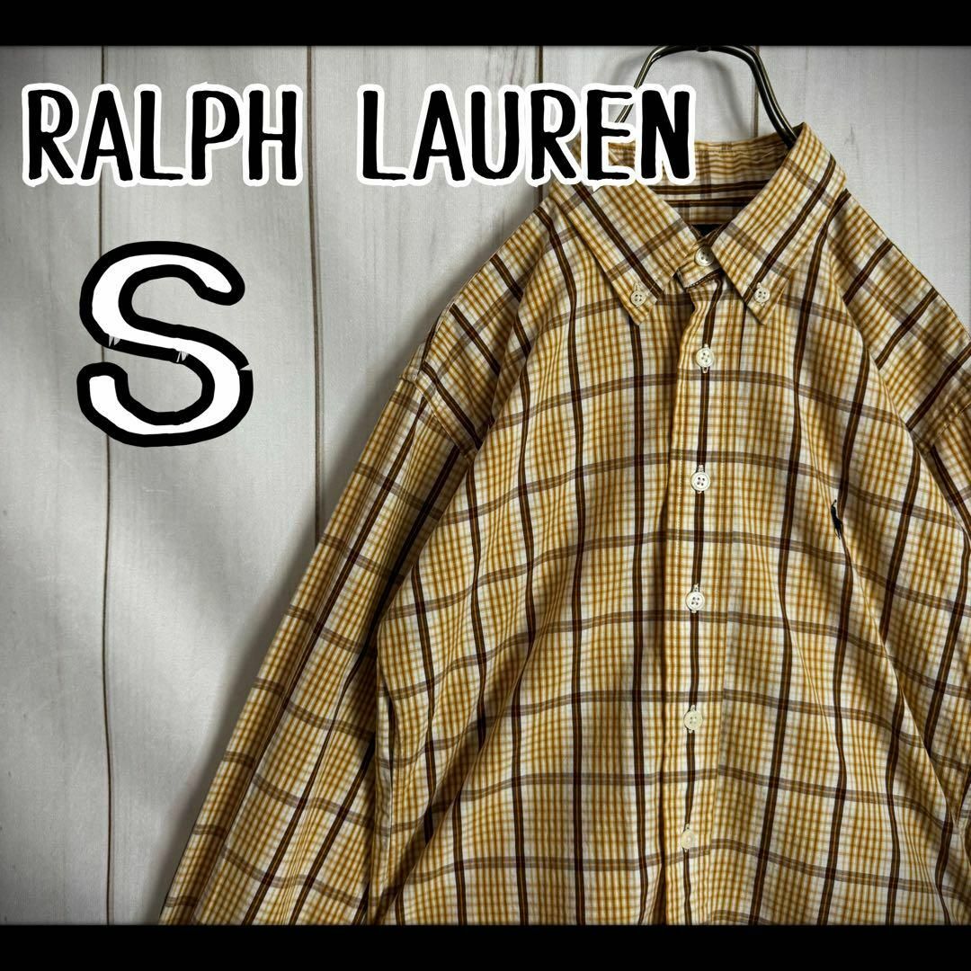 Ralph Lauren(ラルフローレン)の【希少デザイン】　ラルフローレン　長袖シャツ　BDシャツ　オーバーチェック S レディースのトップス(シャツ/ブラウス(長袖/七分))の商品写真