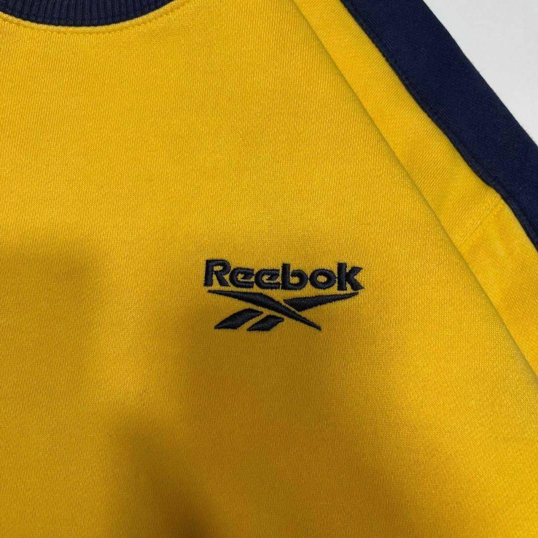 Reebok(リーボック)のReebok　リブ切替　ワンポイントロゴ刺繍スウェットトレーナー　リーボック メンズのトップス(スウェット)の商品写真