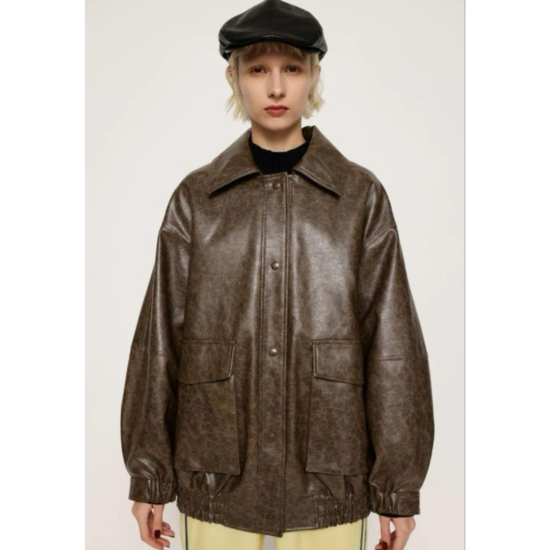 SLY(スライ)のSLY FAUX LEATHER OVERSIZE レザージャケット レディースのジャケット/アウター(ブルゾン)の商品写真