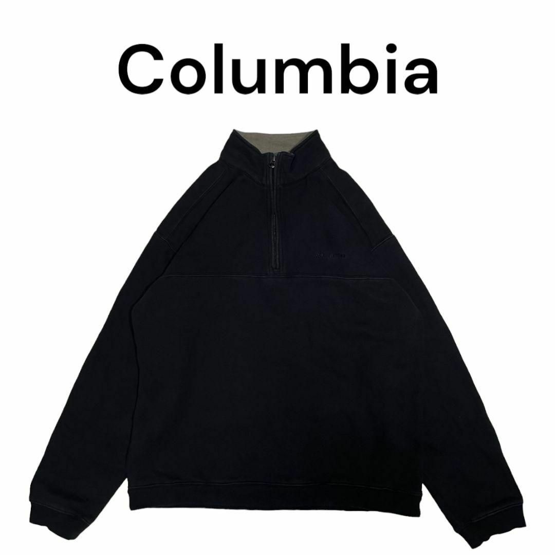 Columbia(コロンビア)のColumbia　ワンポイントロゴ刺繍ハーフジップスウェットトレーナーコロンビア メンズのトップス(スウェット)の商品写真