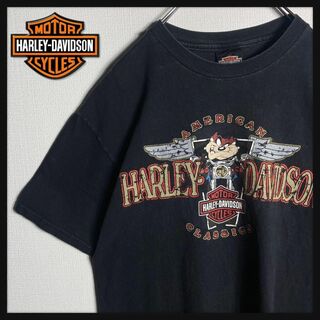 ハーレーダビッドソン(Harley Davidson)の【USA製】ハーレーダビッドソン×ルーニーテューンズ　両面ロゴ入りtシャツ(Tシャツ/カットソー(半袖/袖なし))
