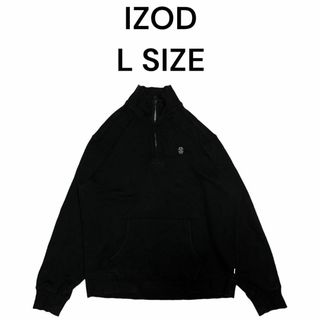 IZOD　ワンポイントロゴ刺繍　ハーフジップスウェットトレーナー　アイゾッド(スウェット)