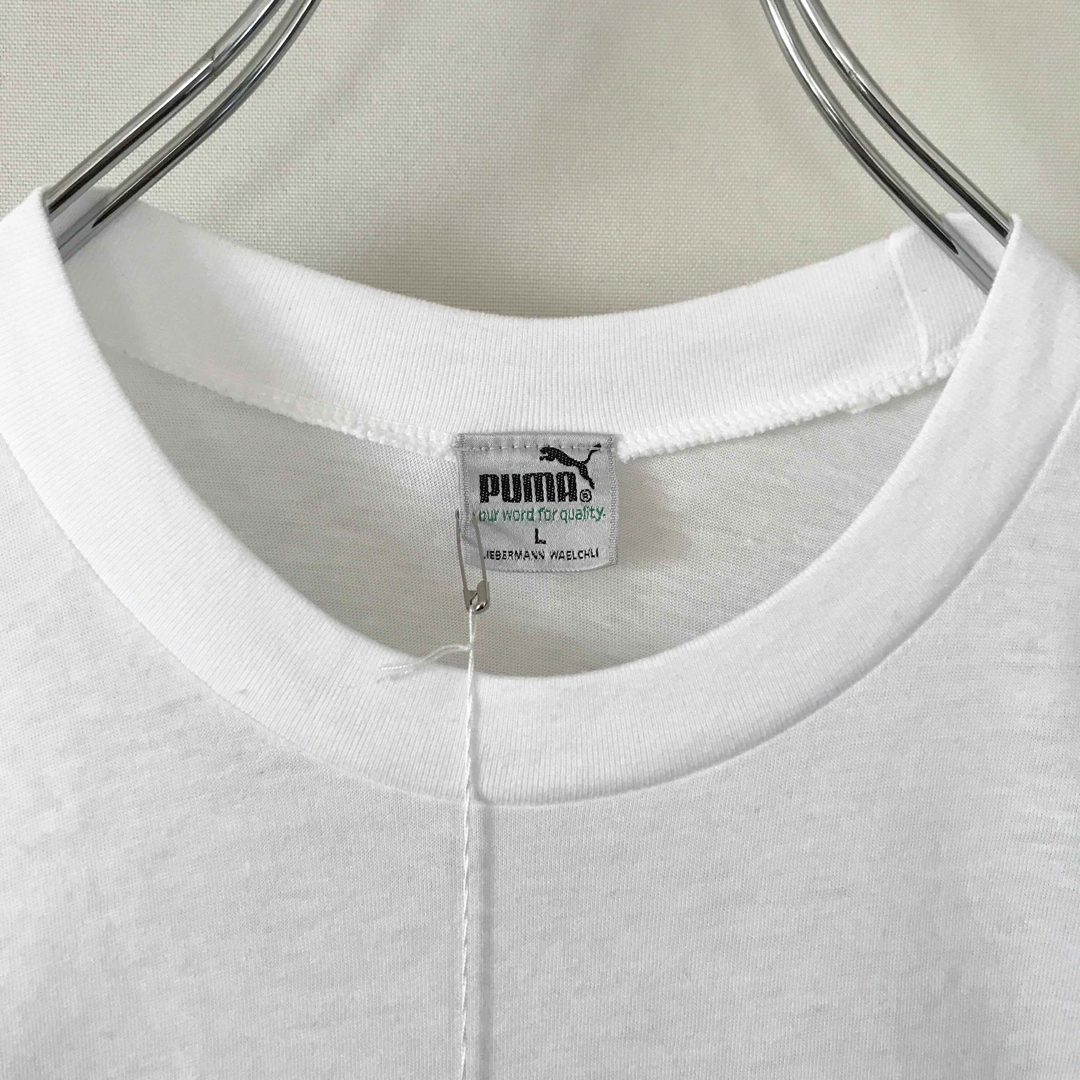 PUMA(プーマ)のデッドストック品/90年代★プーマ PUMA★レトロな刺繍ロゴ★ロンT/長袖 メンズのトップス(Tシャツ/カットソー(七分/長袖))の商品写真