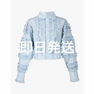 即日発送 完売品 bibiy. LYLA FRILL BLOUSE BLUE(シャツ/ブラウス(長袖/七分))