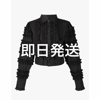 即日発送 完売品 bibiy. LYLA FRILL BLOUSE BLACK(シャツ/ブラウス(長袖/七分))