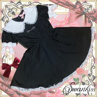 swankiss/スワンキス/gothic&lolita半袖ワンピース/地雷系黒