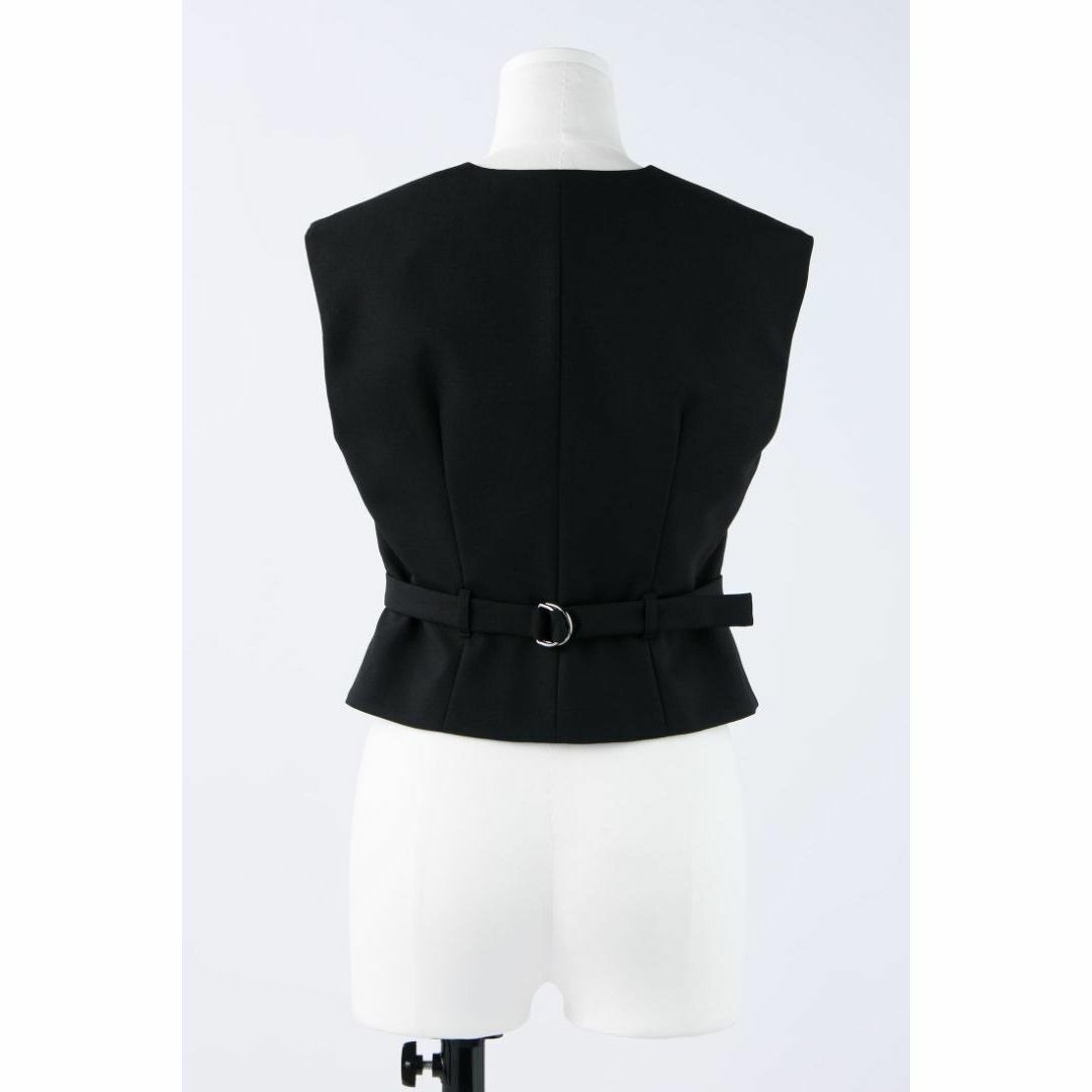 ENFOLD(エンフォルド)の㊳ 入手困難 新品 ENFOLD MINIMAL-SHAPE-VEST ブラック レディースのトップス(ベスト/ジレ)の商品写真