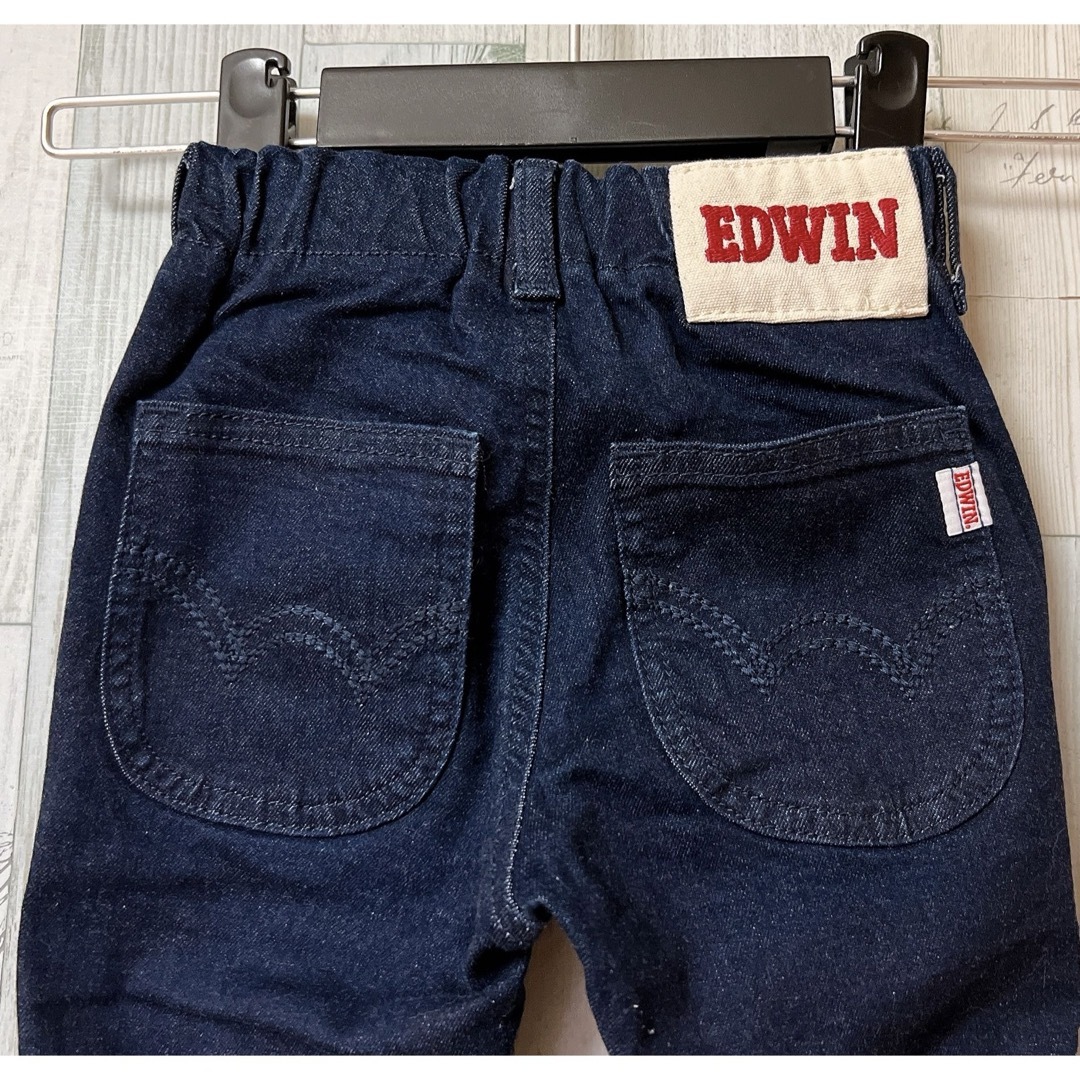 EDWIN(エドウィン)のEDWIN キッズ100【美品】　デニムパンツ　長ズボン　男女兼用　子供服 キッズ/ベビー/マタニティのキッズ服男の子用(90cm~)(パンツ/スパッツ)の商品写真