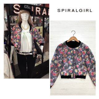 GRL - ✨週末限定セール✨ SPIRAL GIRL 花柄 リバーシブルブルゾン