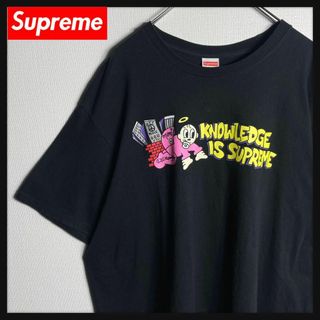 シュプリーム(Supreme)の【希少XLサイズ】シュプリーム　ワンポイントロゴ入りTシャツ　黒　人気モデル(Tシャツ/カットソー(半袖/袖なし))