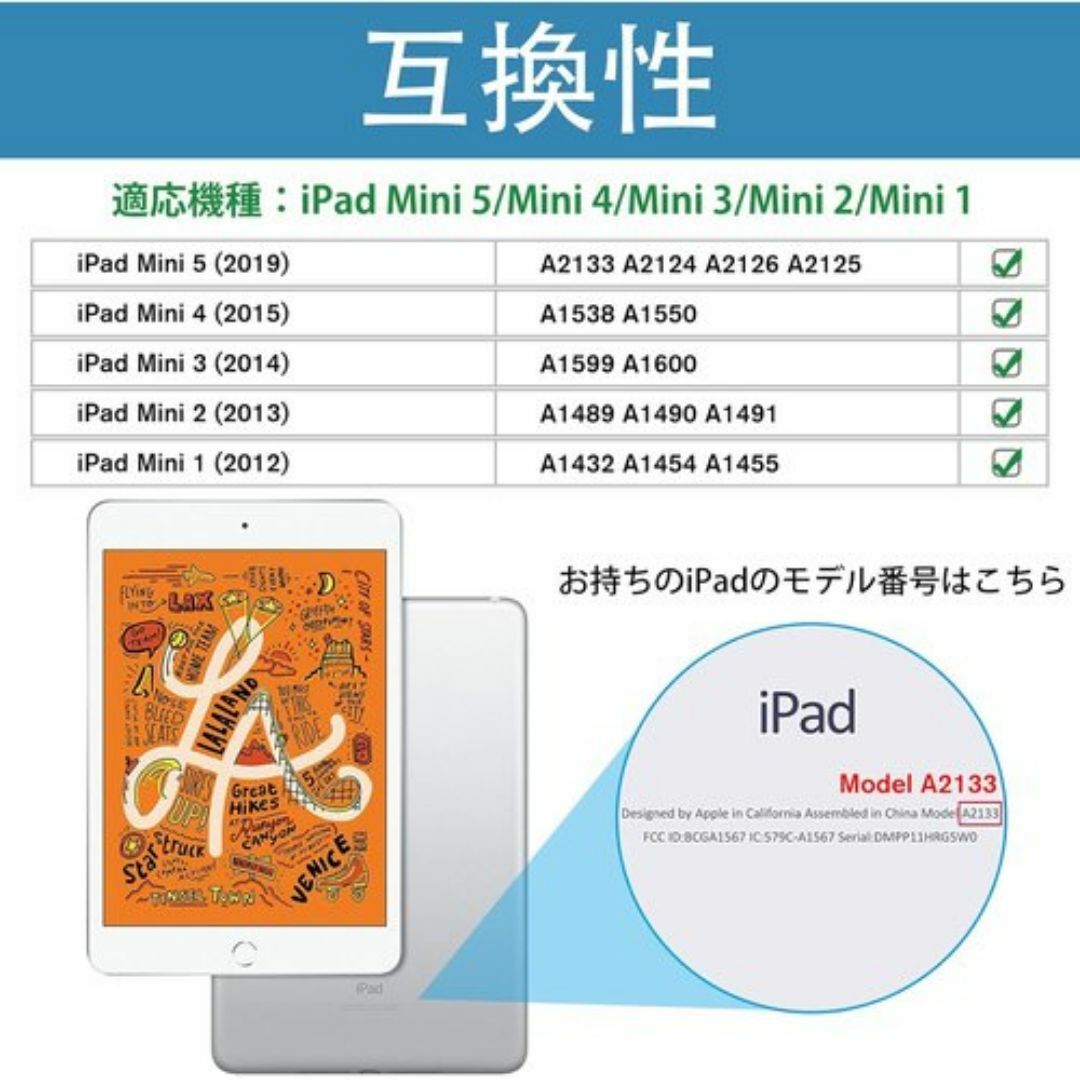 ProCase iPad Mini 5/4/3/2/1 1 ‐ ネービー 193 スマホ/家電/カメラのスマホ/家電/カメラ その他(その他)の商品写真