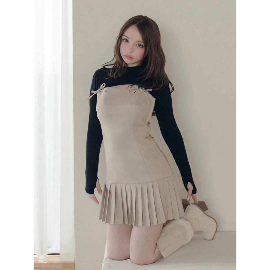 ANDMARY Karen knit set mini dress レディースのワンピース(ミニワンピース)の商品写真