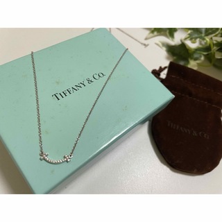 ティファニー(Tiffany & Co.)のティファニー　Tスマイルダイヤモンドネックレス　ティースマイル　ホワイトゴールド(ネックレス)