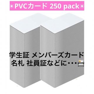 PVCカード 250枚 白 無地 学生証 社員証 名札 メンバーズカード などに(その他)