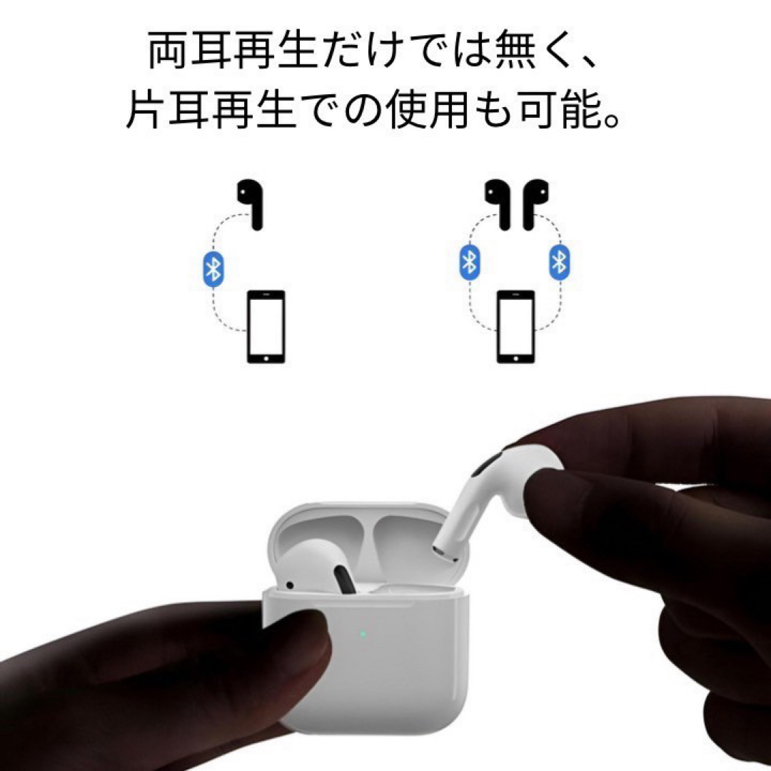 【2024年最新型】ワイヤレスイヤホン ノイズキャンセリング機能搭載 スマホ/家電/カメラのオーディオ機器(ヘッドフォン/イヤフォン)の商品写真