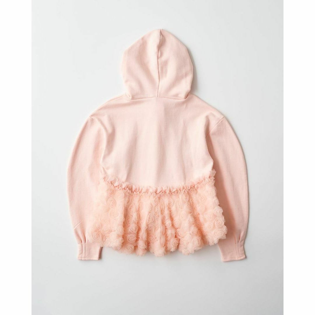 POPPY あさぎーにょ TULLE DOCKING HOODIE （PINK） レディースのトップス(パーカー)の商品写真