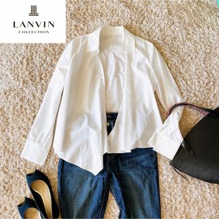 ランバン(LANVIN)のランバン　アシメントリー　シャツ　白シャツ(シャツ/ブラウス(長袖/七分))