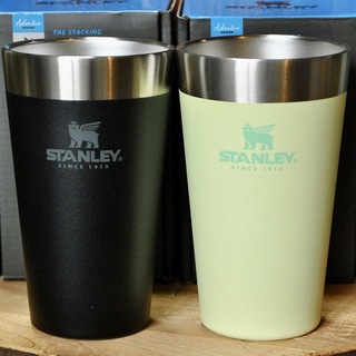 スタンレー(Stanley)のSTANLEYスタッキング真空パイント2個setマットブラック＆シトロンイエロー(食器)