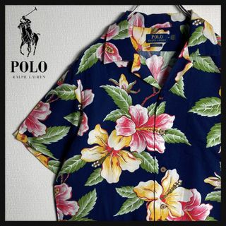 ポロラルフローレン(POLO RALPH LAUREN)の【美品】ラルフローレン　アロハシャツ　開襟　半袖　総柄　花柄　人気モデル(シャツ)