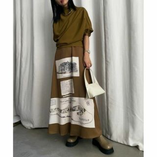 アメリヴィンテージ(Ameri VINTAGE)の新品タグ付き AMERI LAYERED FOREIGN BOOKS DRESS(ロングワンピース/マキシワンピース)