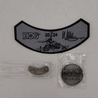 ハーレーダビッドソン(Harley Davidson)の2024ハーレーダビッドソンHOGワッペン＆ピンバッジ＆チャレンジコイン(その他)