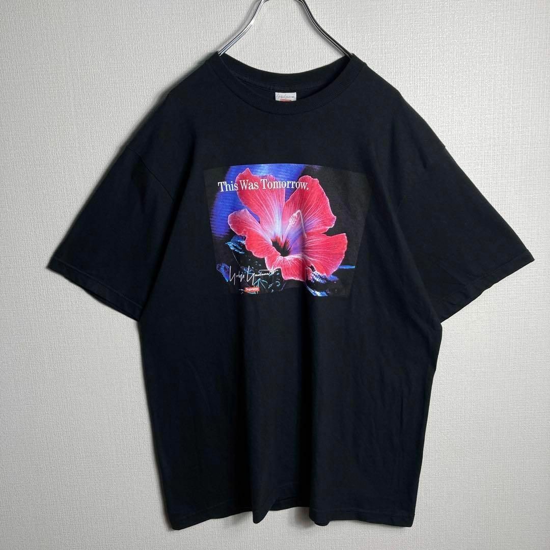 【コラボモデル】シュプリーム x ヨウジヤマモト　Tシャツ　花　人気Lサイズ