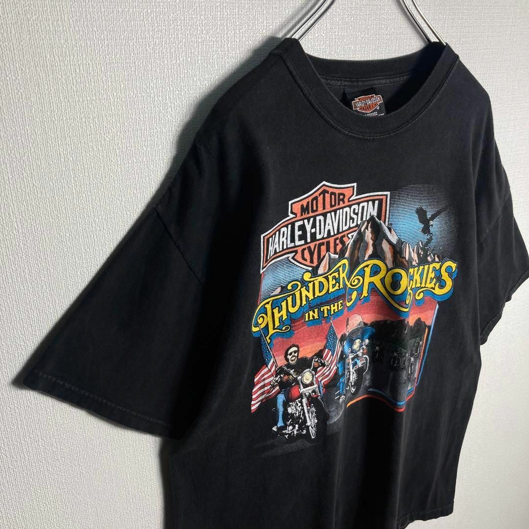 Harley Davidson(ハーレーダビッドソン)の【90s USA製】ハーレーダビッドソン　ビッグロゴ　Tシャツ　希少XLサイズ メンズのトップス(Tシャツ/カットソー(半袖/袖なし))の商品写真