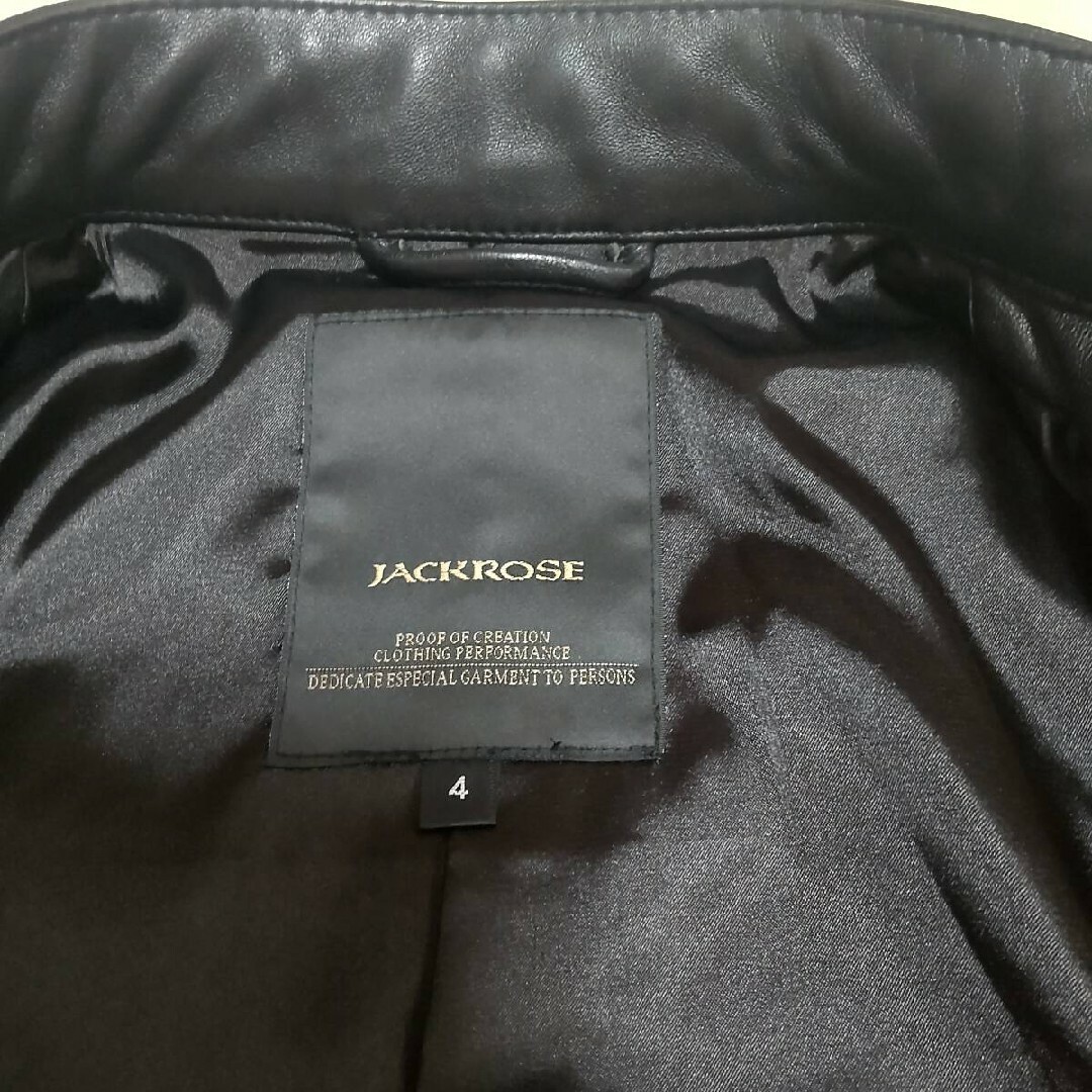 JACKROSE(ジャックローズ)の定価34000 JACKROSE  シングルライダース ラムレザージャケット　L メンズのジャケット/アウター(ライダースジャケット)の商品写真