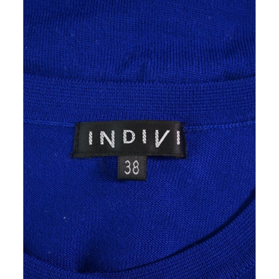 INDIVI(インディヴィ)のINDIVI インディヴィ カーディガン 38(M位) 青 【古着】【中古】 レディースのトップス(カーディガン)の商品写真