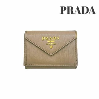 プラダ(PRADA)のプラダ サフィアーノレザー 三つ折り 財布 レディース ピンク コンパクト(財布)