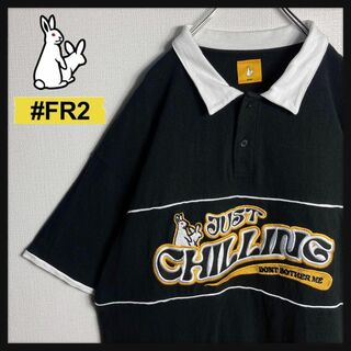 #FR2 - 【人気Lサイズ】FR2　刺繍ロゴ入り定番カラーポロシャツ　即完売モデル　黒