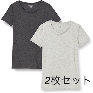 【2枚セット】Tシャツ クルーネック 半袖 レディース M(Tシャツ(半袖/袖なし))
