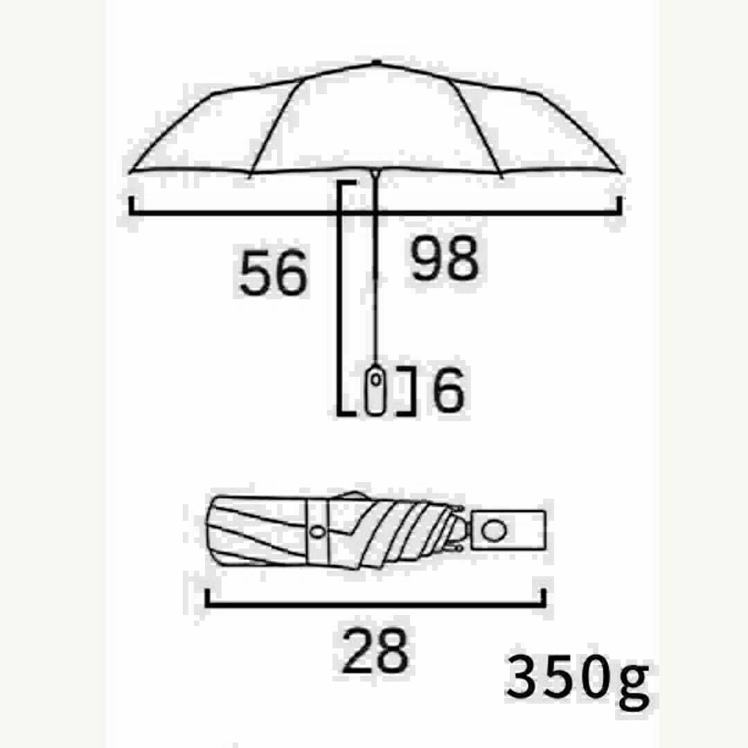 折りたたみ傘 ワンタッチ 自動開閉 メンズ レディース 晴雨兼用 紫外線 黒 レディースのファッション小物(傘)の商品写真