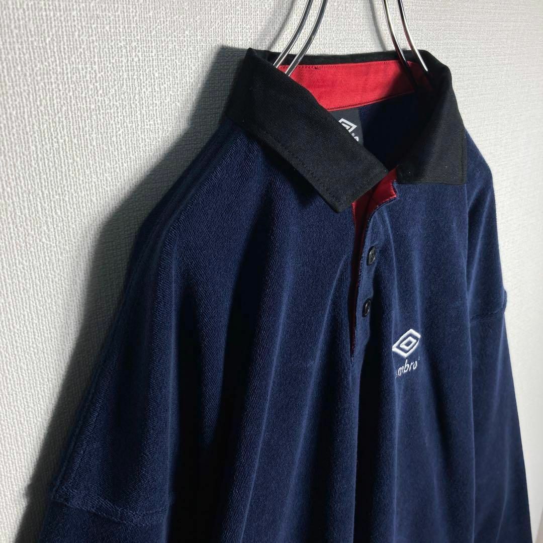 UMBRO(アンブロ)の【美品】アンブロ　刺繍ロゴ　長袖　ポロシャツ　Pile Gameshirt メンズのトップス(ポロシャツ)の商品写真