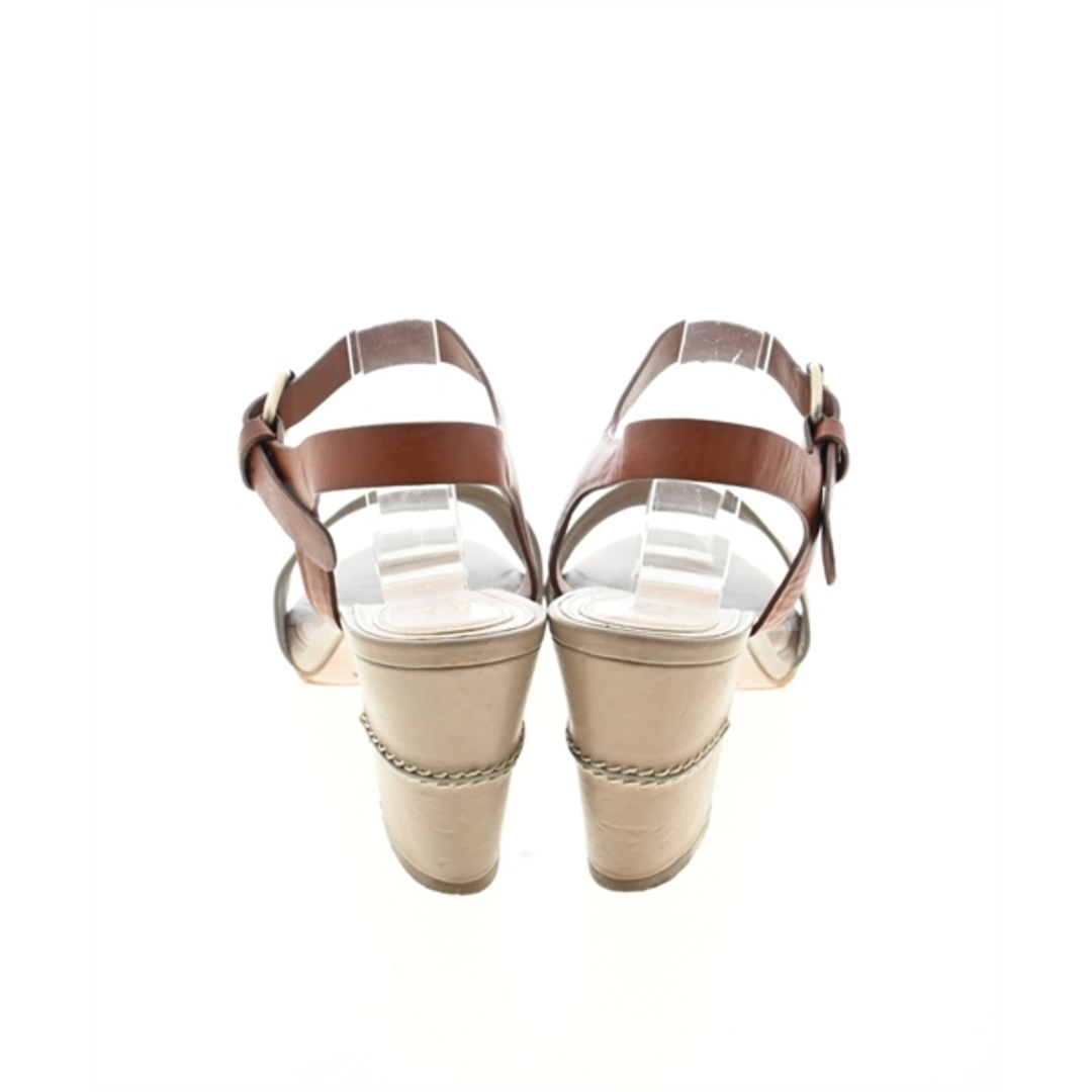 Chloe(クロエ)のChloe クロエ サンダル EU37(23.5cm位) ベージュx茶 【古着】【中古】 レディースの靴/シューズ(サンダル)の商品写真