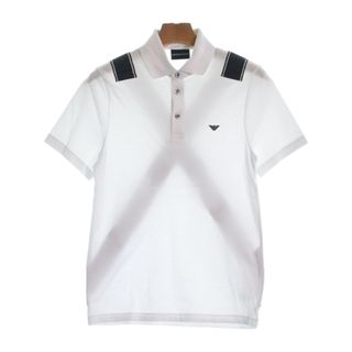 Emporio Armani - EMPORIO ARMANI エンポリオアルマーニ ポロシャツ XS 白x黒 【古着】【中古】