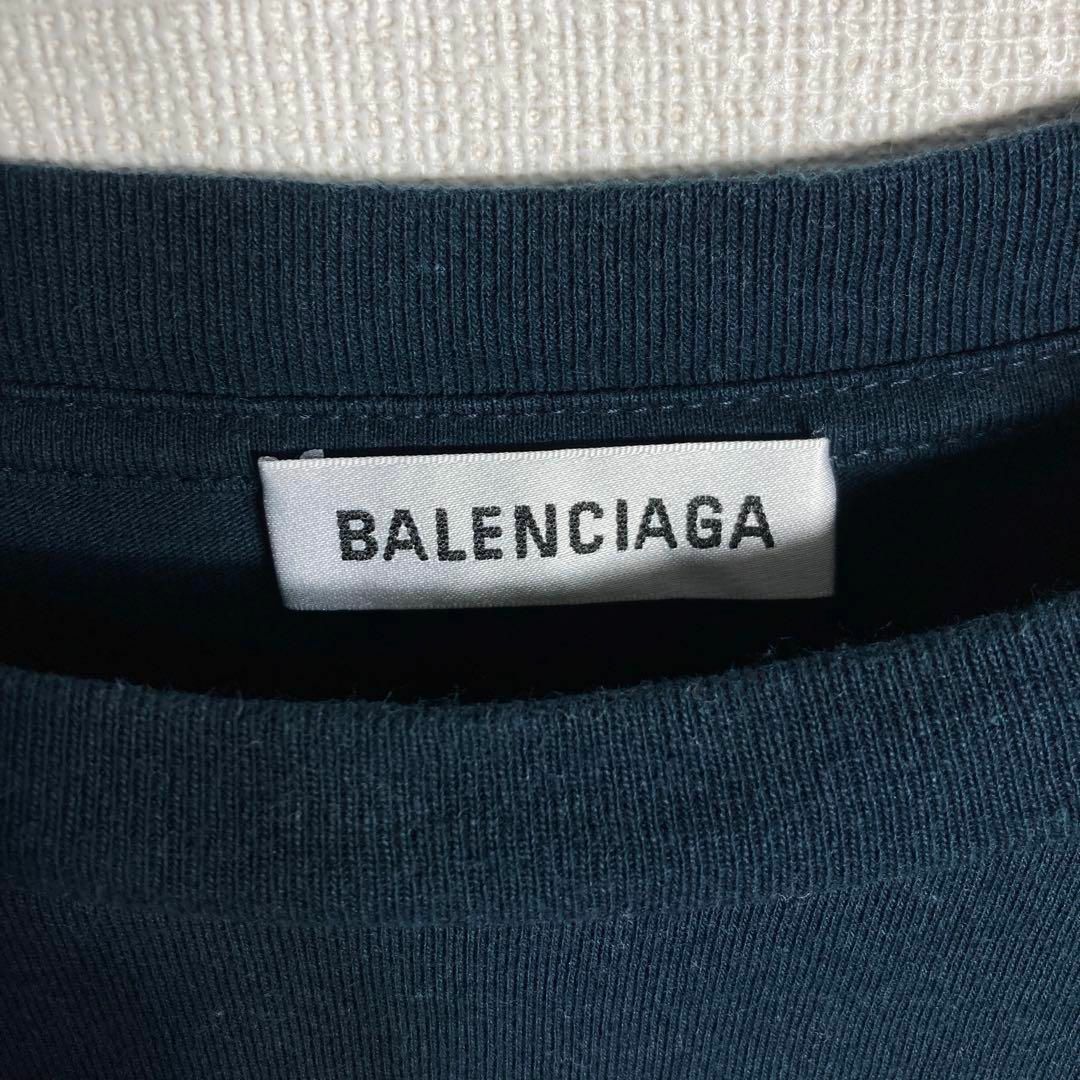 Balenciaga(バレンシアガ)の【美品】バレンシアガ　センター刺繍ロゴTシャツ　EST1917　紺　ネイビー メンズのトップス(Tシャツ/カットソー(半袖/袖なし))の商品写真