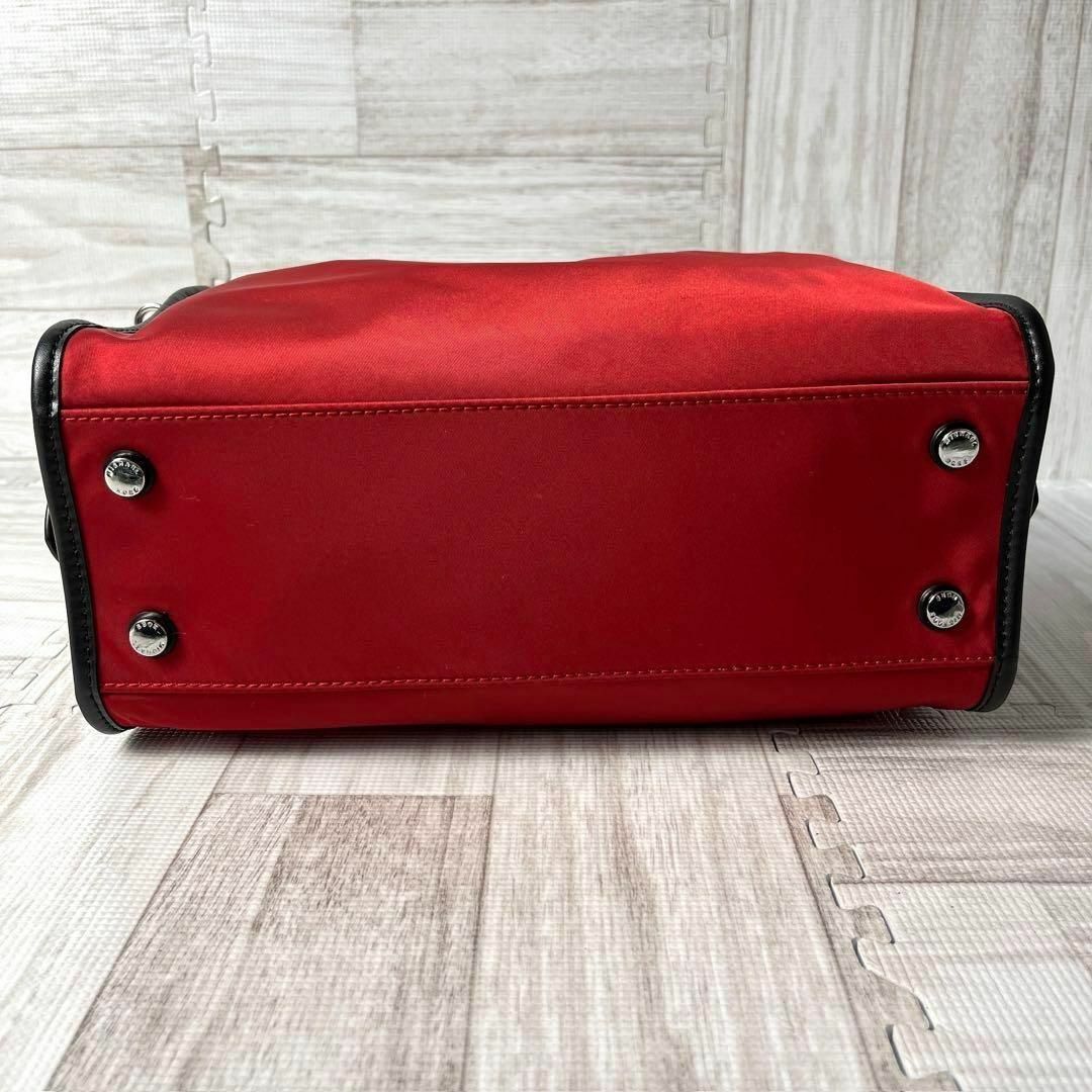 Michael Kors(マイケルコース)の極美品 マイケルコース 2way レザー ナイロン ショルダーバッグ ロゴ 赤 レディースのバッグ(ショルダーバッグ)の商品写真