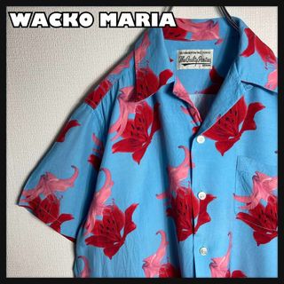 ワコマリア(WACKO MARIA)の【即完売モデル】ワコマリア　百合　総柄　レーヨン　半袖シャツ　アロハシャツ(シャツ)