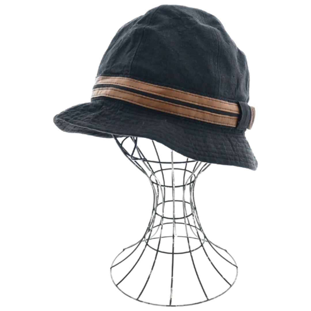 Borsalino(ボルサリーノ)のBorsalino ボルサリーノ ハット 58 黒x茶 【古着】【中古】 メンズの帽子(ハット)の商品写真